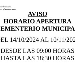 HORARIO CEMENTERIO MUNICIPAL